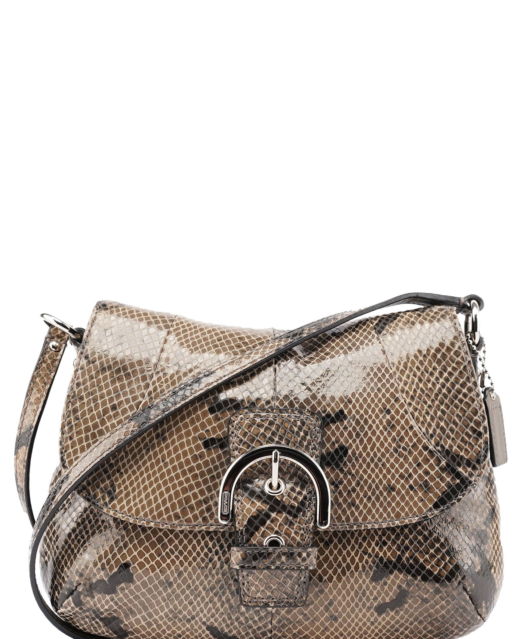 Coach Brown Snake Embossed Soho Crossbody Bag
