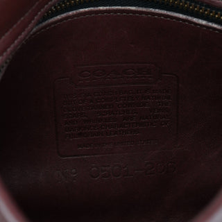 Coach Burgundy Glove-Tanned Leather Turnlock 2-Way Bag