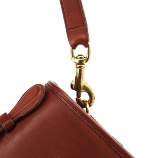 Coach Burgundy Glove-Tanned Leather Turnlock 2-Way Bag