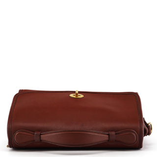 Coach Burgundy Glove-Tanned Leather Turnlock 2-Way Bag