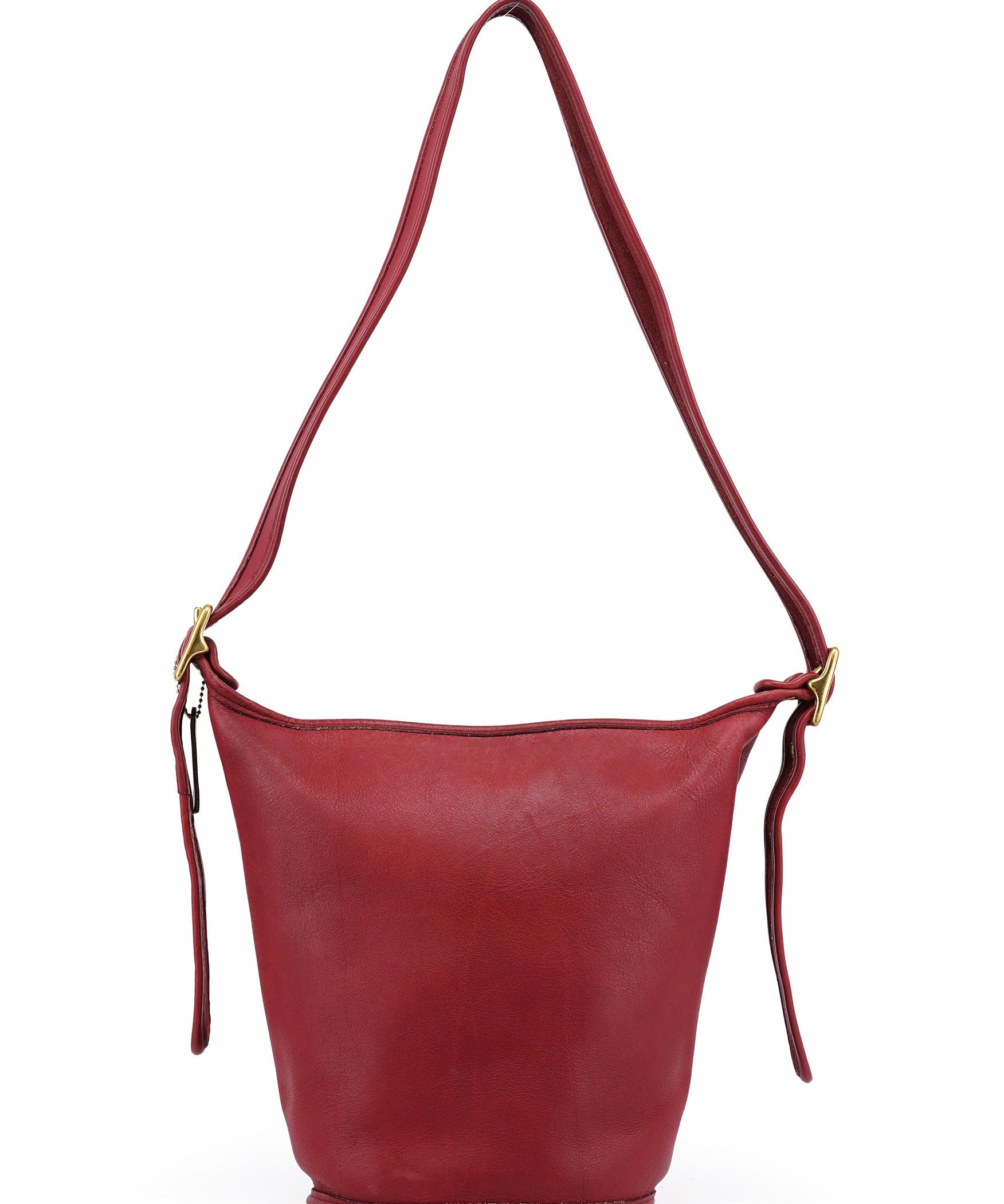 Coach Burgundy Leather Bucket Ergo Shoulder Bag
