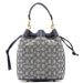 Coach C3853 Beige Navy Signature C Bucket 2-Way Bag