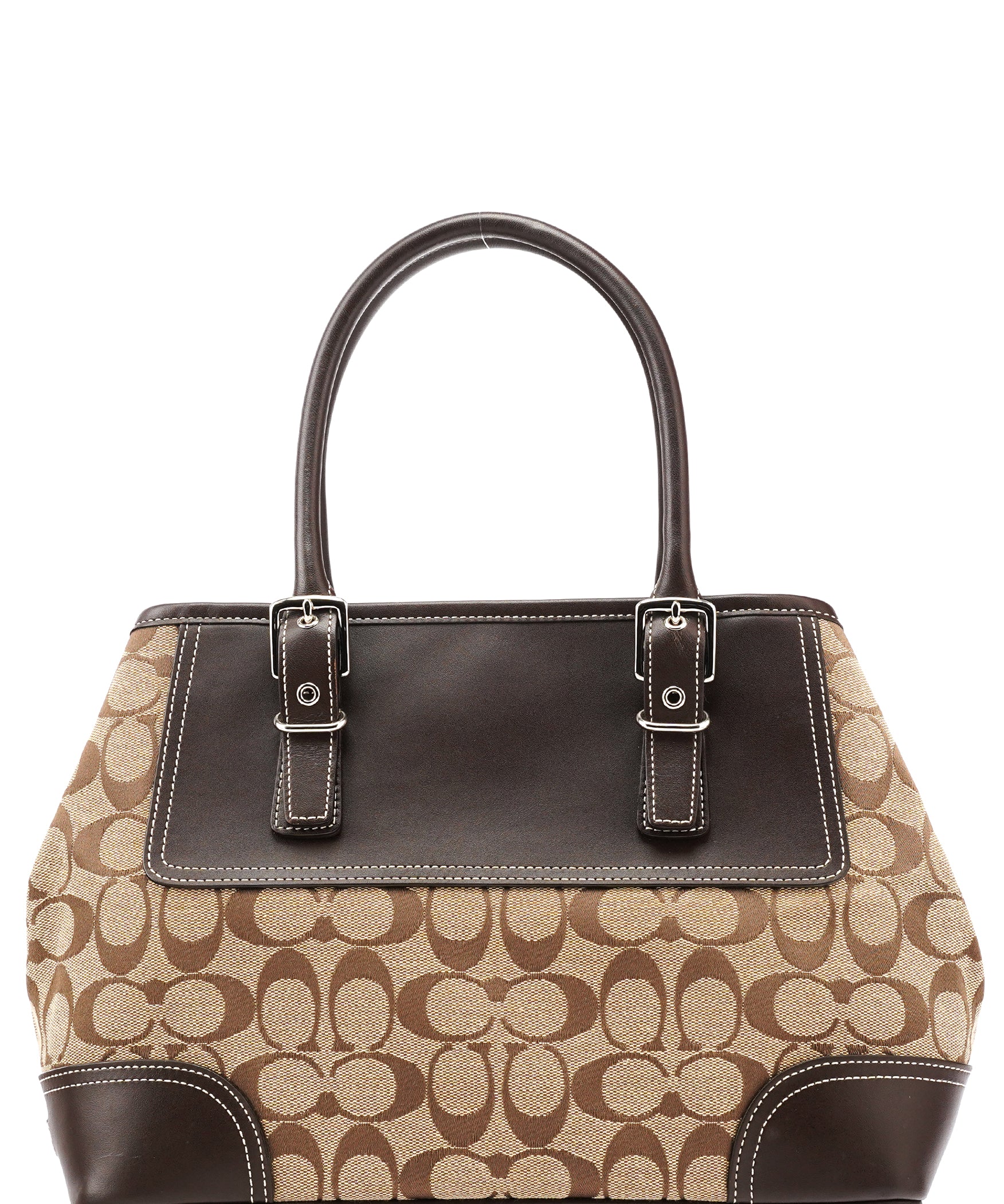 Coach F06366 Beige Brown Signature Soho Tote Bag