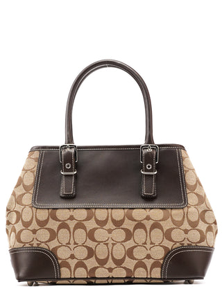 Coach F06366 Beige Brown Signature Soho Tote Bag