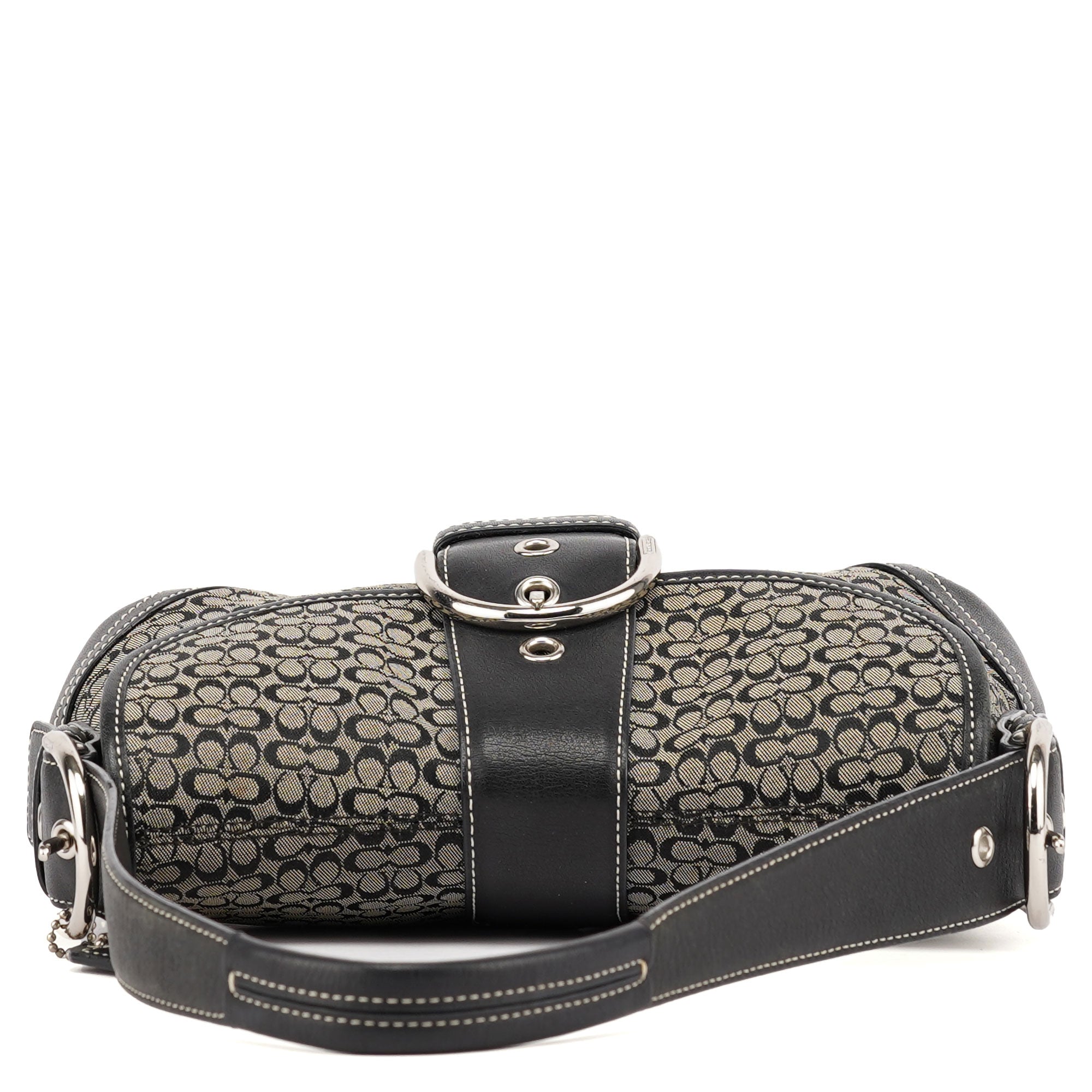 Coach F06818 Sac porté épaule Soho en toile Signature grise