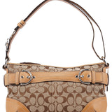 Coach F07077 Beige Signature C Hobo Shoulder Bag
