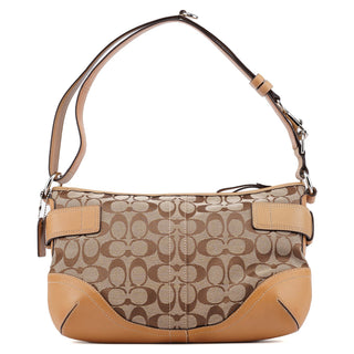 Coach F07077 Beige Signature C Hobo Shoulder Bag