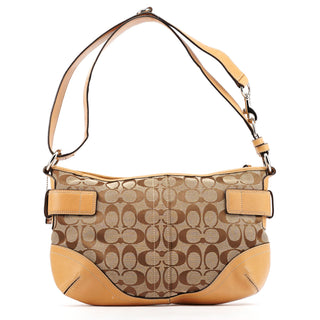 Coach F07077 Beige Tan Signature Canvas Soho 2-Way Bag
