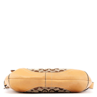 Coach F07077 Beige Tan Signature Canvas Soho 2-Way Bag