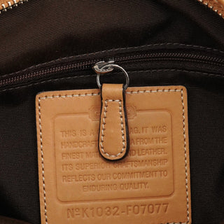 Coach F07077 Beige Tan Signature Canvas Soho 2-Way Bag