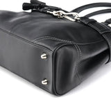 Coach F08A70 Black Leather Hampton Tote Bag