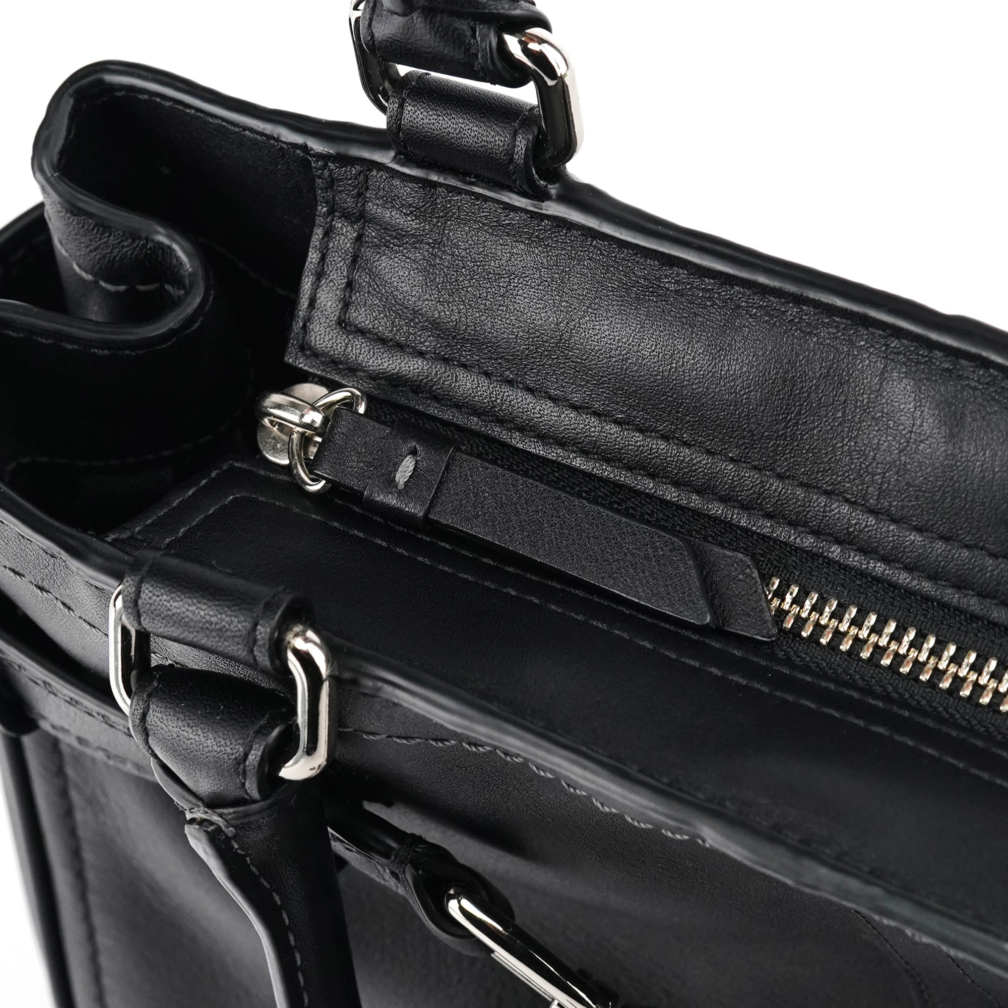 Coach F08A70 Black Leather Hampton Tote Bag