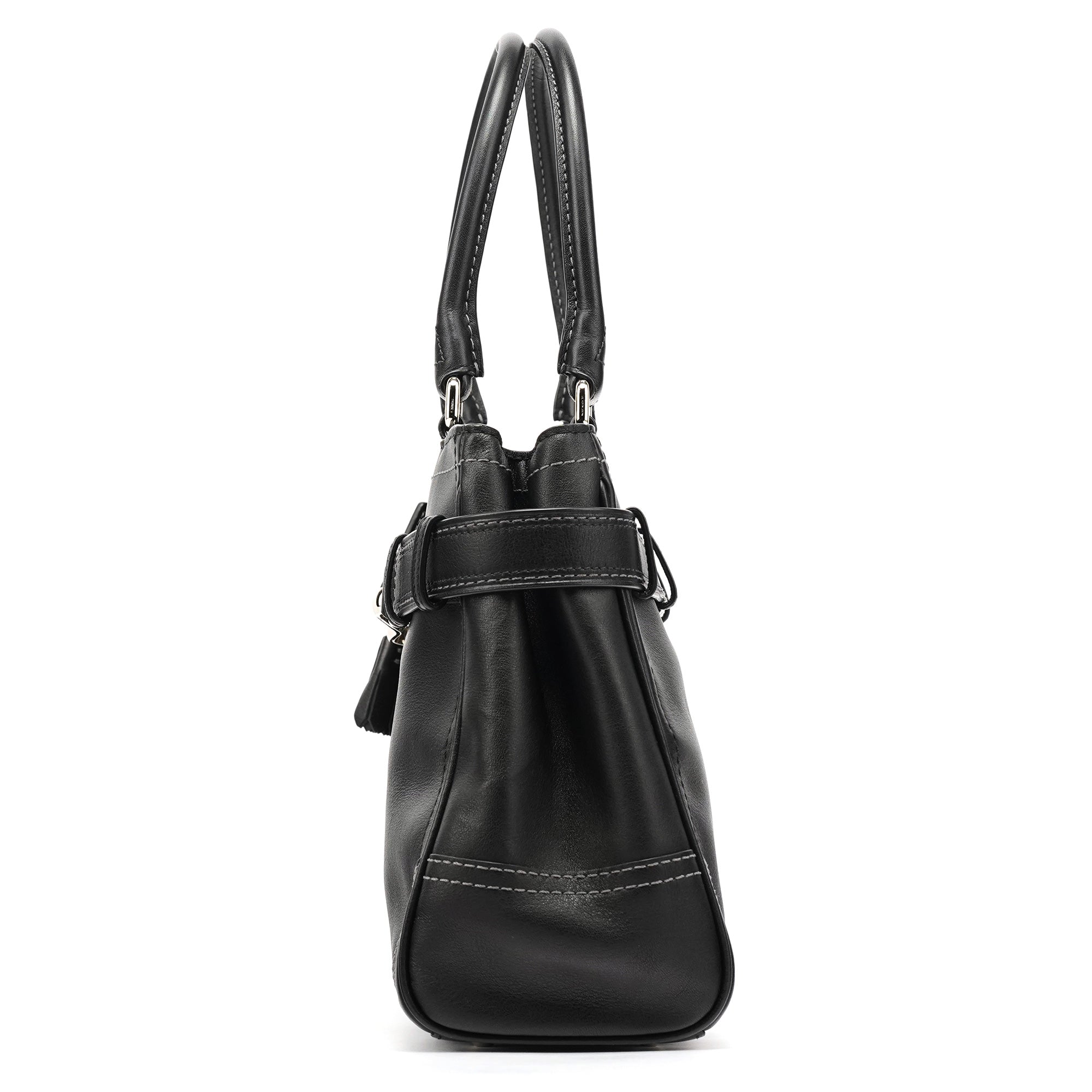 Coach F08A70 Black Leather Hampton Tote Bag