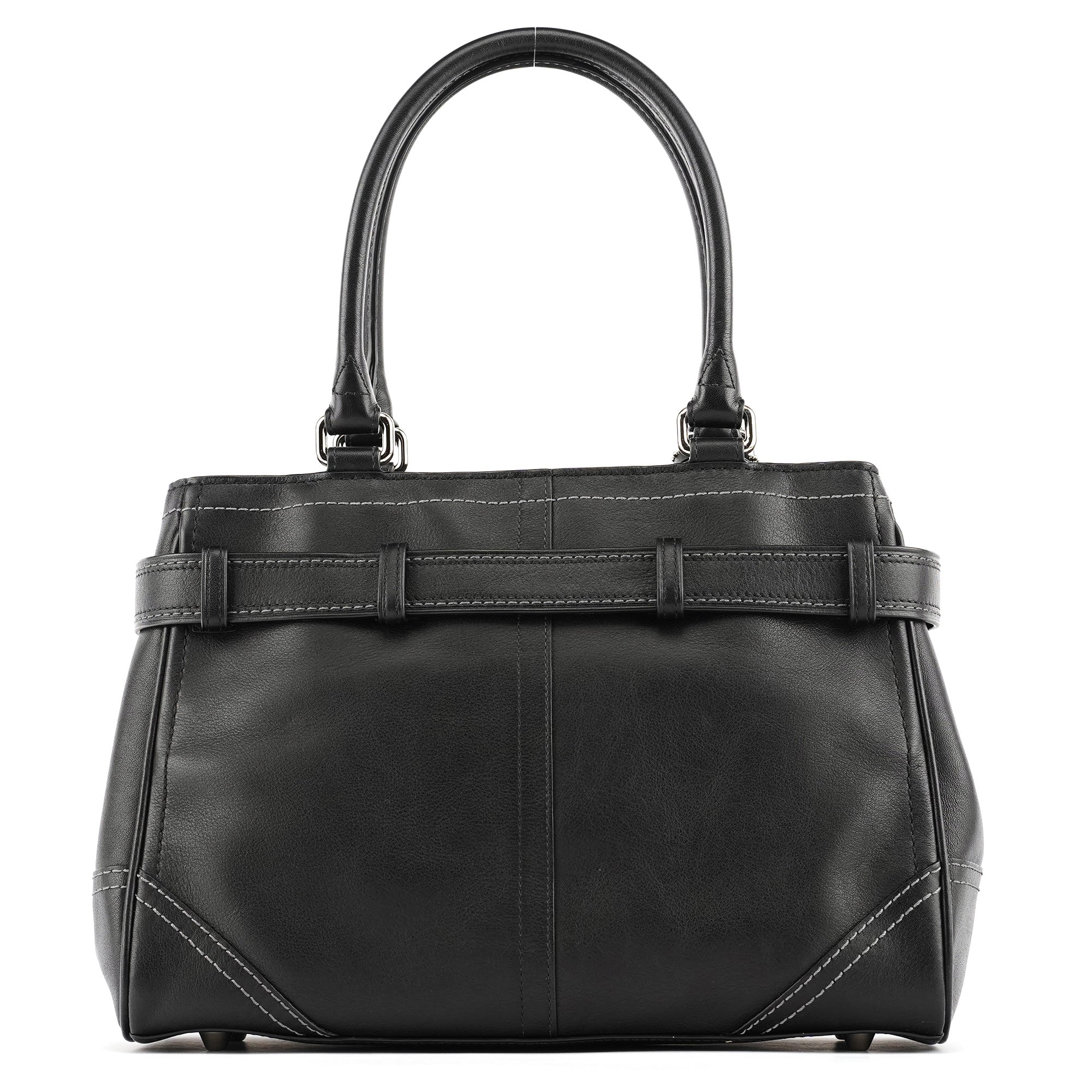 Coach F08A70 Black Leather Hampton Tote Bag