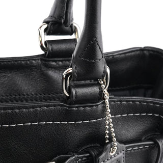 Coach F08A70 Black Leather Hamptons Tote Bag