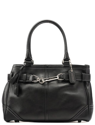 Coach F08A70 Black Leather Hamptons Tote Bag