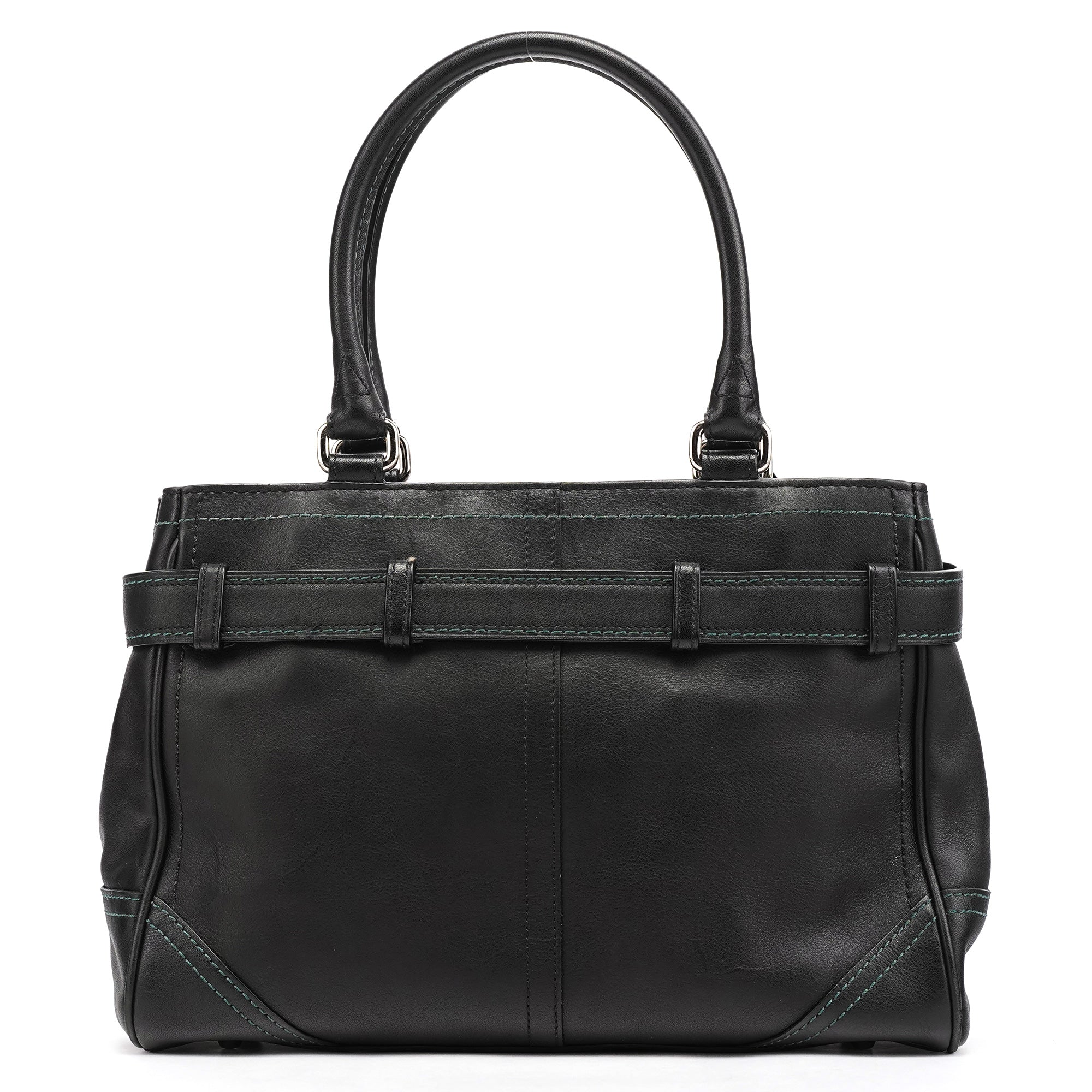 Coach F08A70 Black Leather Hamptons Tote Bag