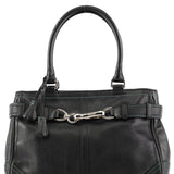 Coach F08A70 Black Leather Hamptons Tote Bag