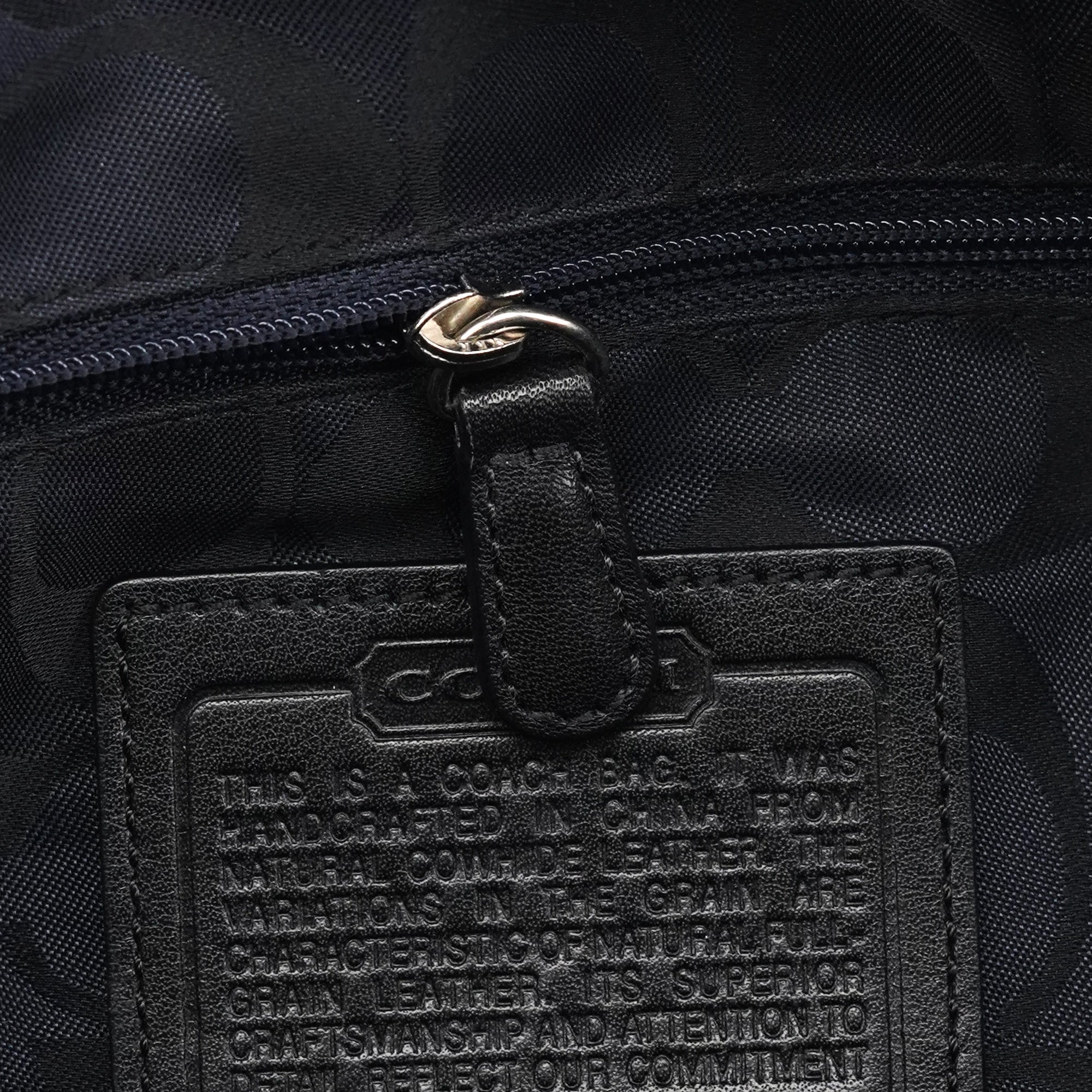 Coach F08A70 Black Leather Hamptons Tote Bag