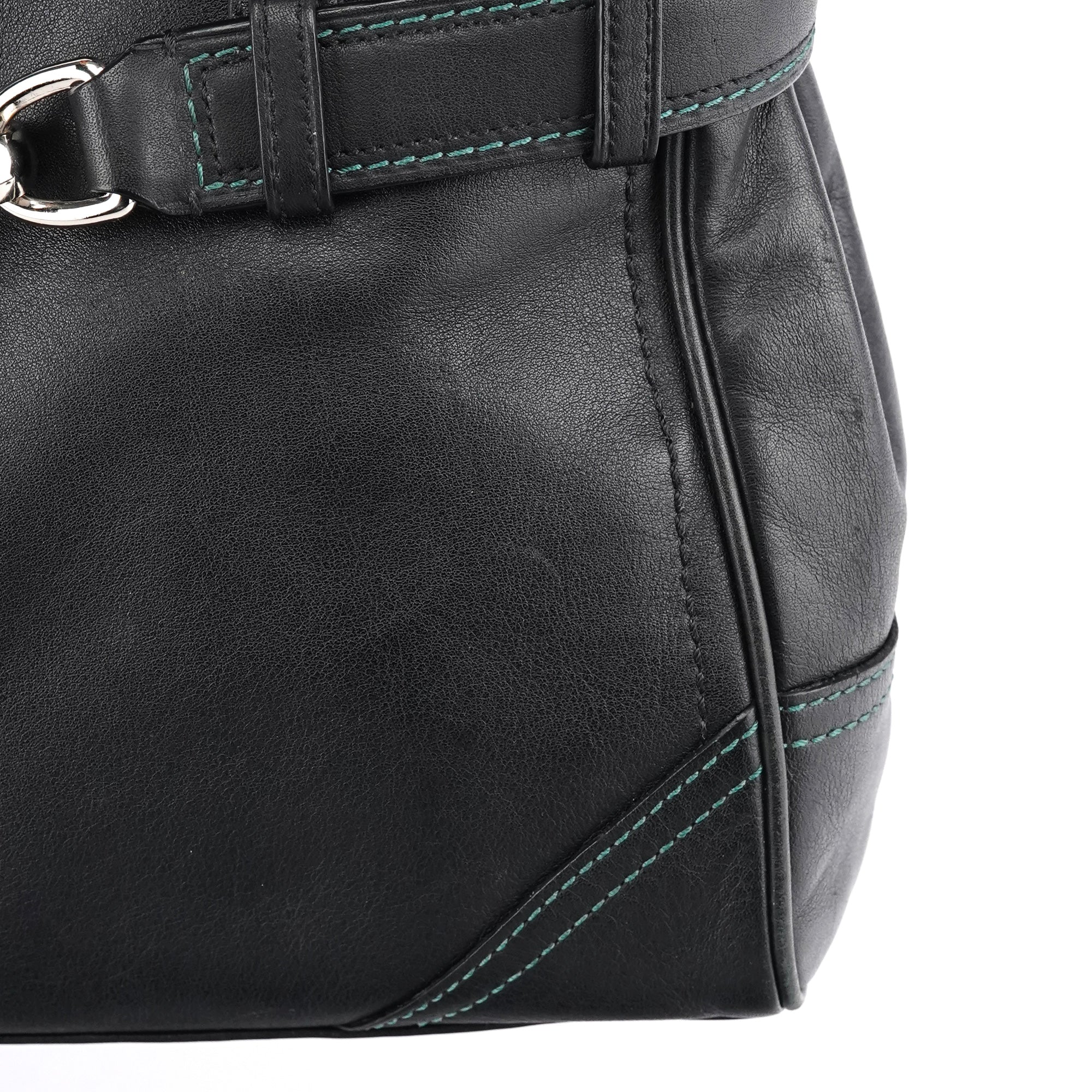 Coach F08A70 Black Leather Hamptons Tote Bag