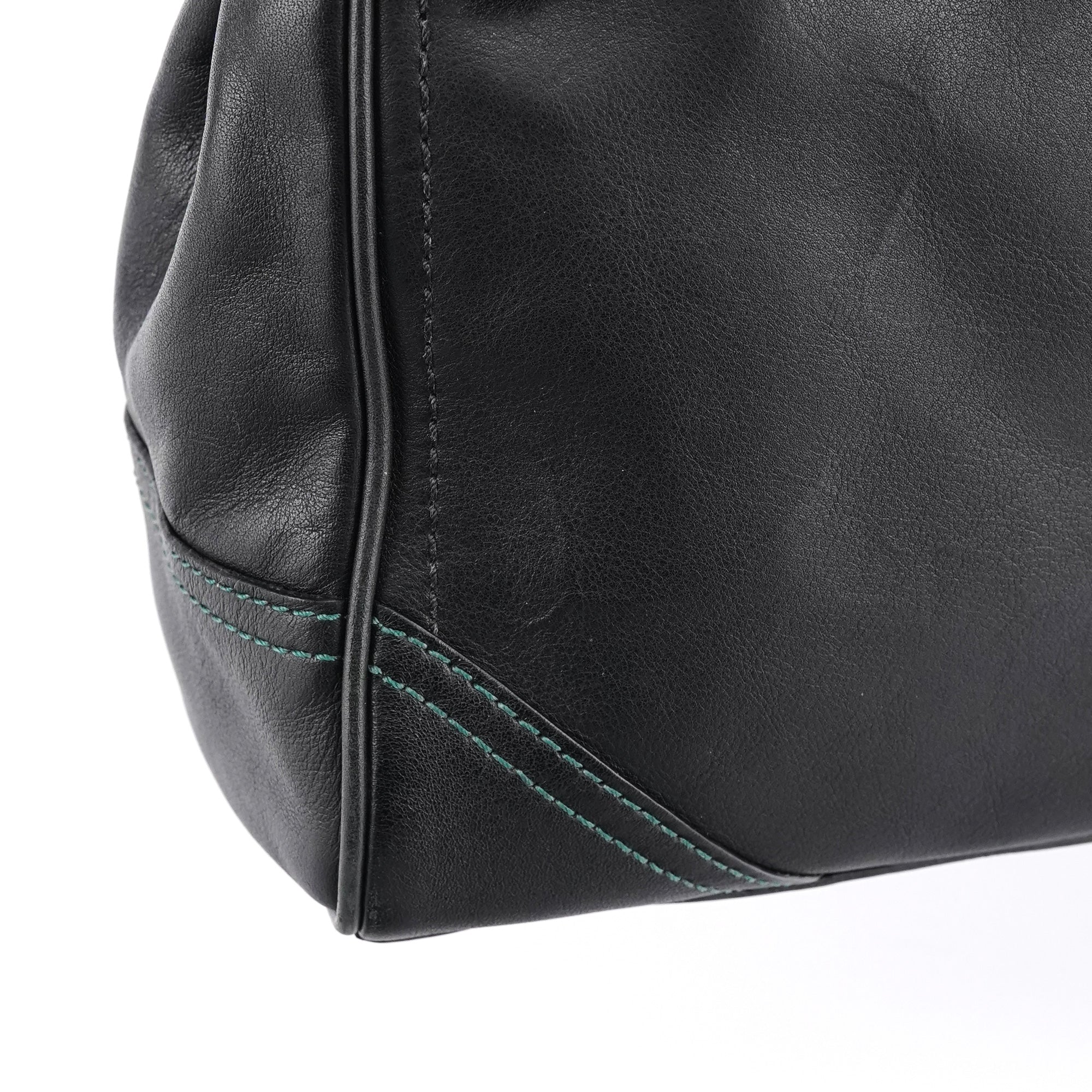 Coach F08A70 Black Leather Hamptons Tote Bag