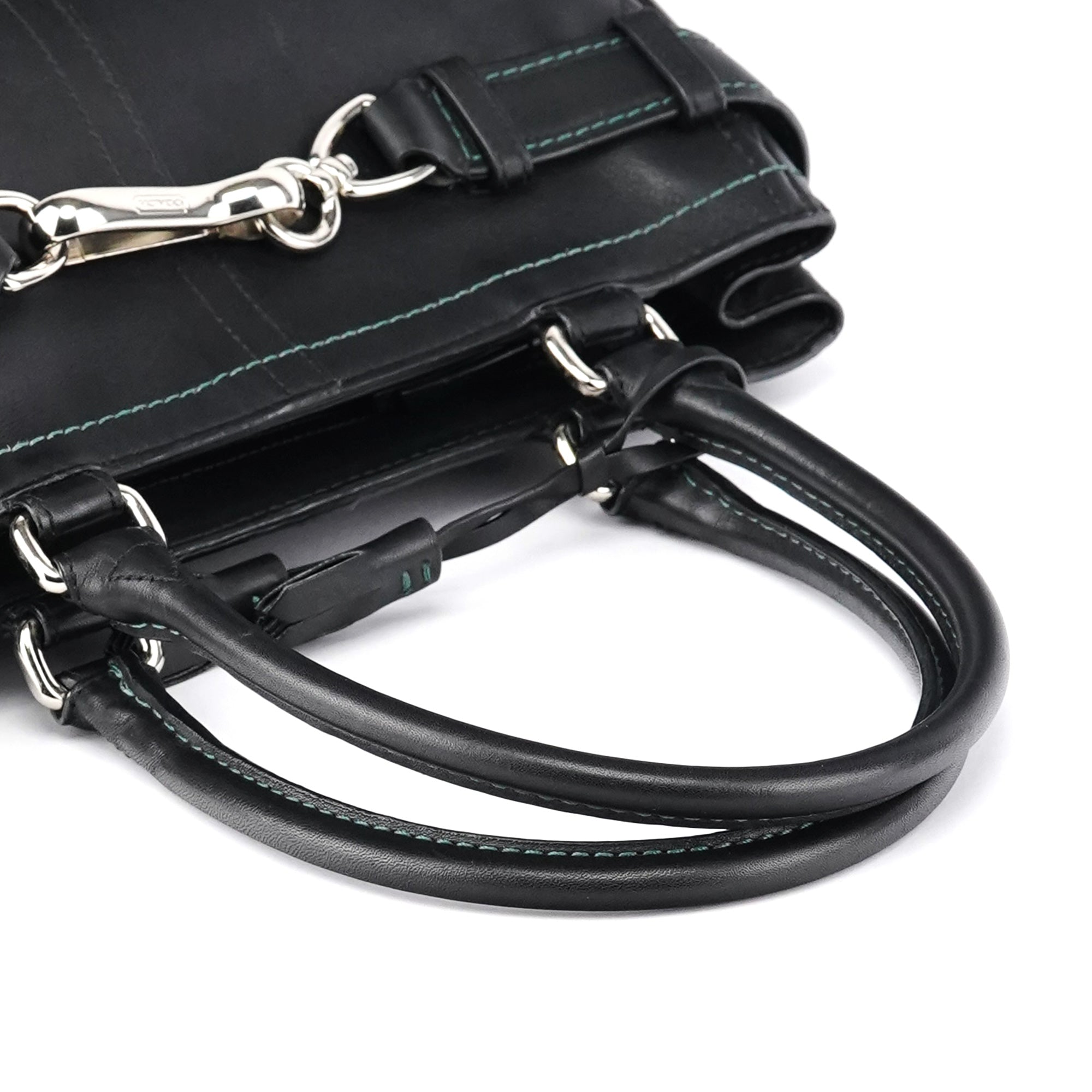 Coach F08A70 Black Leather Hamptons Tote Bag