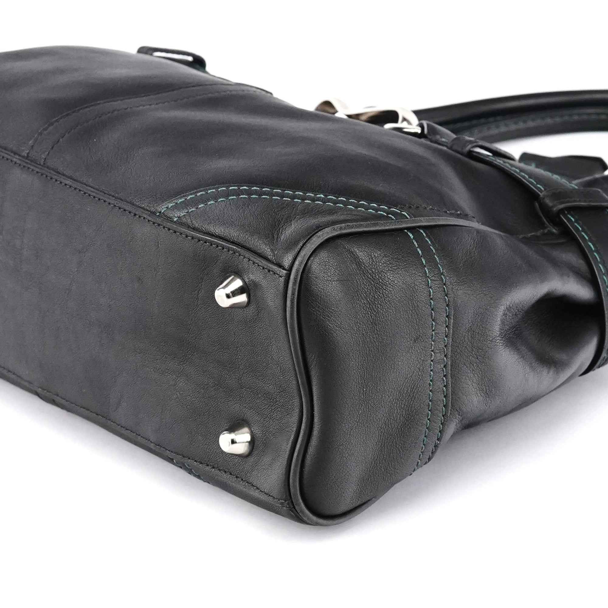 Coach F08A70 Black Leather Hamptons Tote Bag