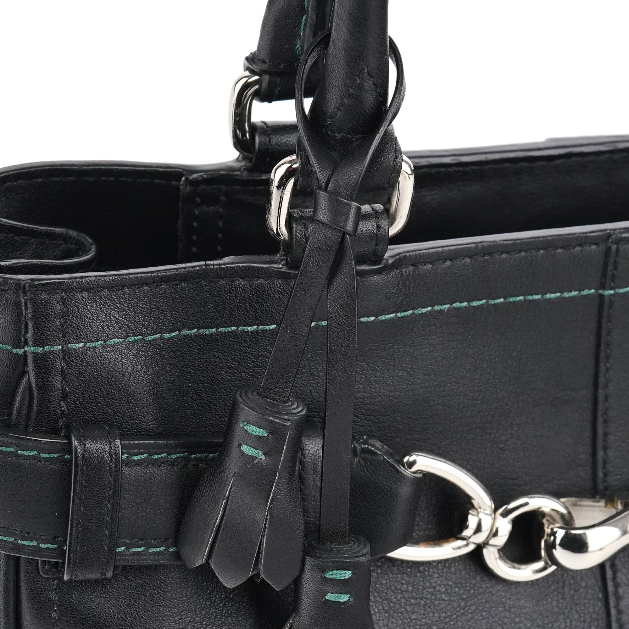 Coach F08A70 Black Leather Hamptons Tote Bag