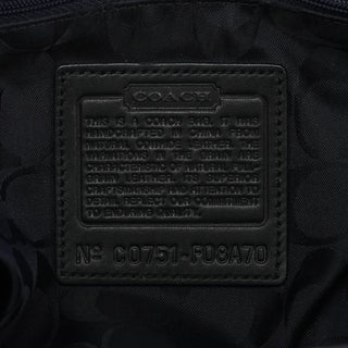 Coach F08A70 Black Leather Hamptons Tote Bag