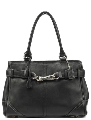 Coach F08A70 Black Leather Hamptons Tote Bag