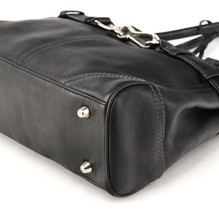 Coach F08A70 Black Leather Hamptons Tote Bag