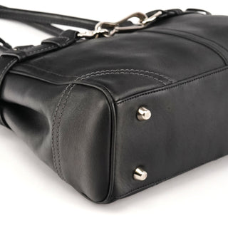 Coach F08A70 Black Leather Hamptons Tote Bag