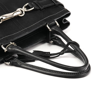Coach F08A70 Black Leather Hamptons Tote Bag