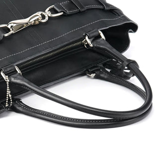 Coach F08A71 Black Leather Hamptons Tote Bag