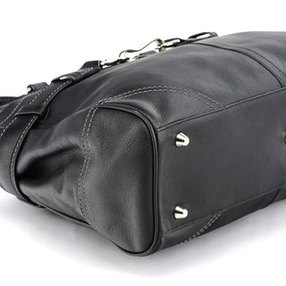 Coach F08A71 Black Leather Hamptons Tote Bag