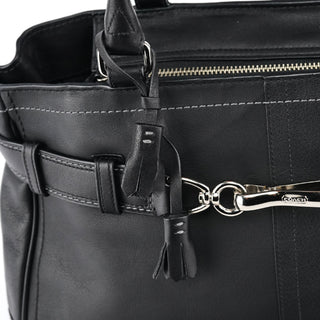 Coach F08A71 Black Leather Hamptons Tote Bag