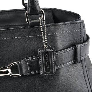 Coach F08A71 Black Leather Hamptons Tote Bag