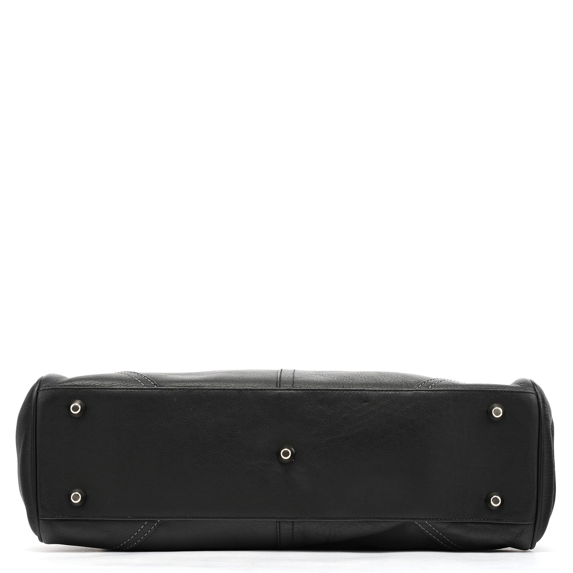 Coach F08A71 Black Leather Hamptons Tote Bag