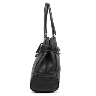 Coach F08A71 Black Leather Hamptons Tote Bag