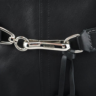 Coach F08A71 Black Leather Hamptons Tote Bag