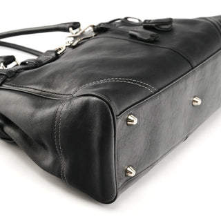 Coach F08A71 Black Leather Hamptons Tote Bag