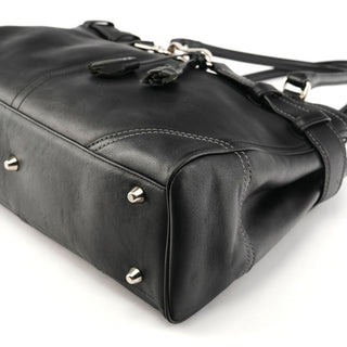 Coach F08A71 Black Leather Hamptons Tote Bag