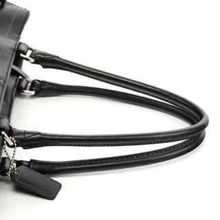 Coach F08A71 Black Leather Hamptons Tote Bag