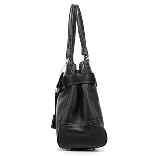 Coach F08A71 Black Leather Hamptons Tote Bag