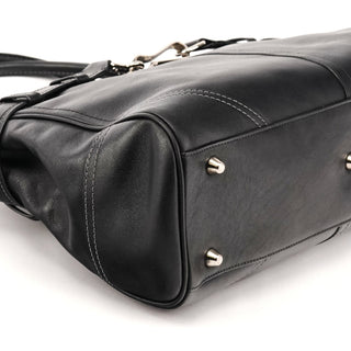 Coach F08A71 Black Leather Hamptons Tote Bag