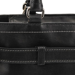 Coach F08A71 Black Leather Hamptons Tote Bag