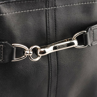Coach F08A71 Black Leather Hamptons Tote Bag