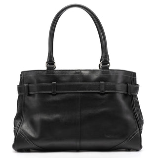 Coach F08A71 Black Leather Hamptons Tote Bag