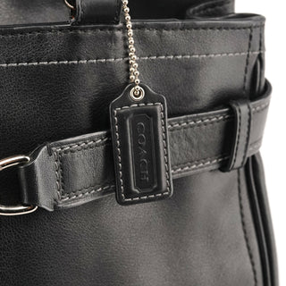 Coach F08A71 Black Leather Hamptons Tote Bag