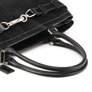 Coach F08A71 Black Leather Hamptons Tote Bag